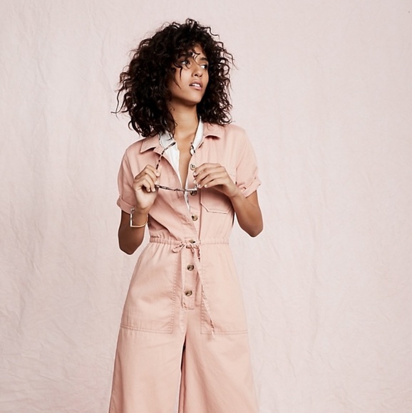 pink madewell jumpsuit